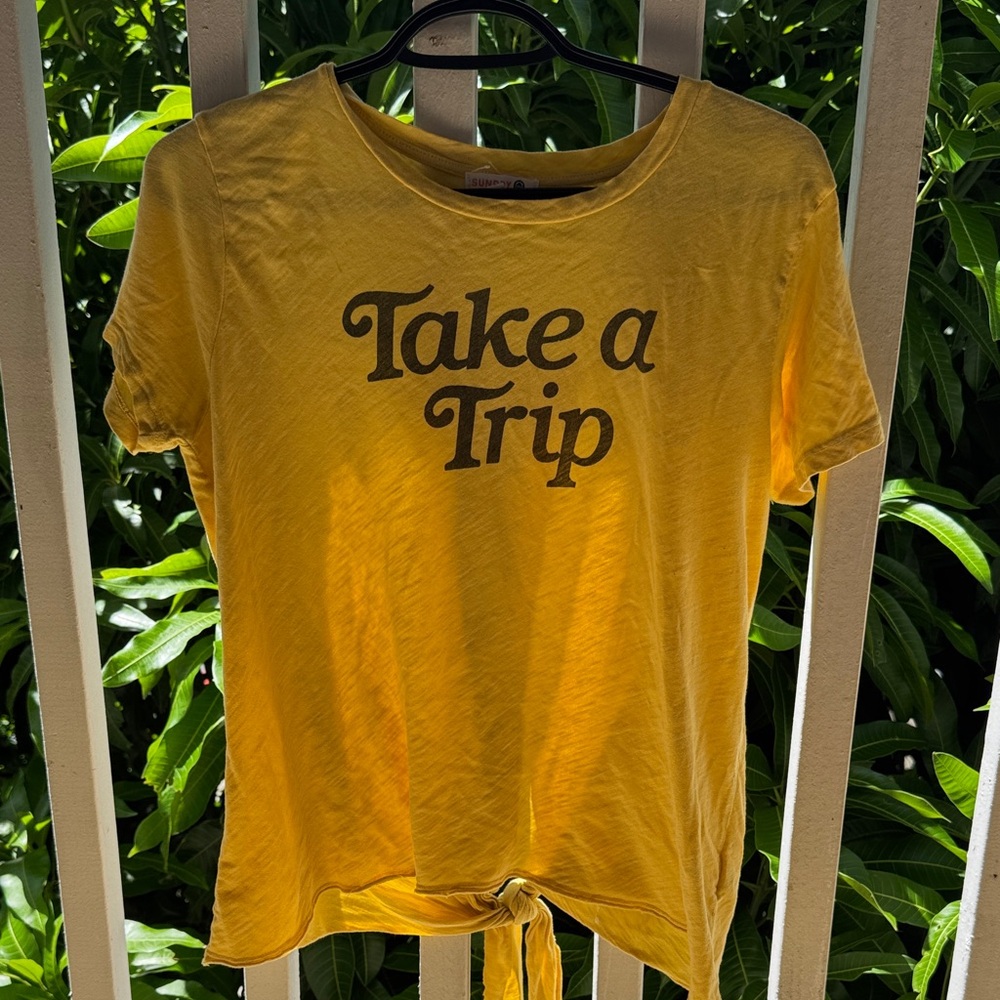 Sundry Yellow 'Take a Trip' Tee